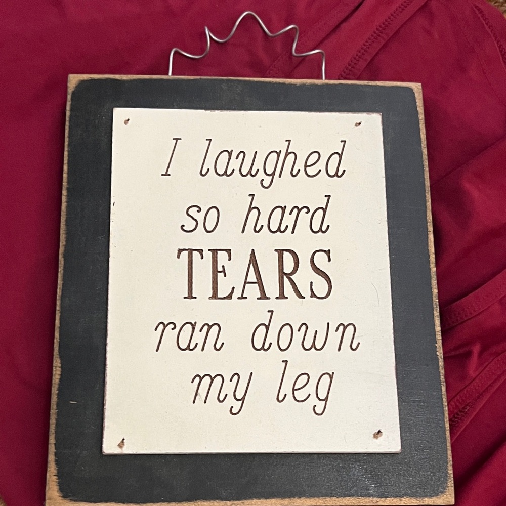 Hand Crafted Black and White Humor Plaque